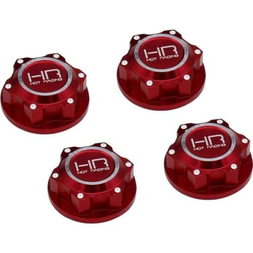 Hot Racing aluminum 24mm closed end dirt shielding serrated wheel nuts for ARRMA 1/5 Kraton 8S Replace ARA310929