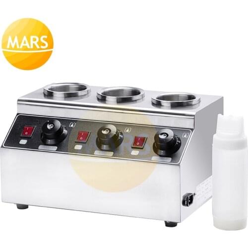 Anti Corrosion Commercial Sauce Bottle Warmer Electric Hot Cheese Chocolate Soy Sauce Heater Stainless Steel Topping Dispenser