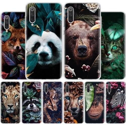In the jungle Panda Fox Cat Cover Phone Case For Xiaomi Redmi Note 10 9 9S 8T 8 7 6 5 9A 6A 7A 8A 9C K20 S2 Pro Luxury Soft Coqu