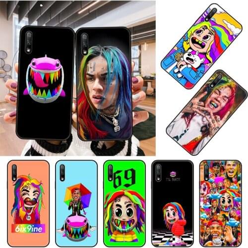 Phone Case For Huawei Honor 9X 9 9A 10 20 8X 8A 8S 7X 7A i 6A Pro Play Lite Black Cover Hoesjes Art Coque Silicone 6ix9ine