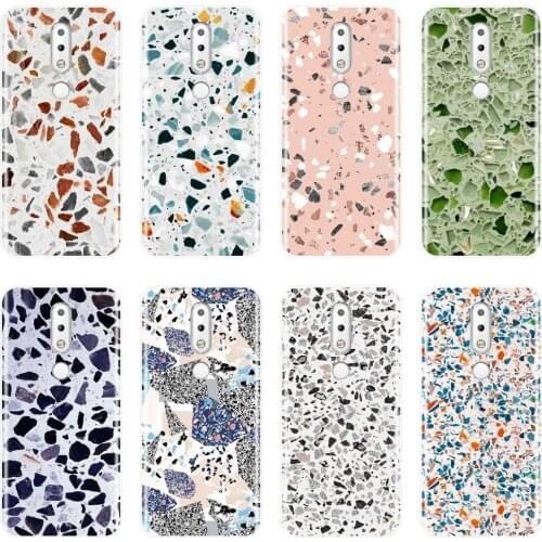 TPU Art Graffiti Pink Stone Back Cover For Nokia 7.1 6.1 5.1 3.1 2.1 Plus Soft Silicone Phone Case For Nokia 2.1 3.1 5.1 6.1 7.1