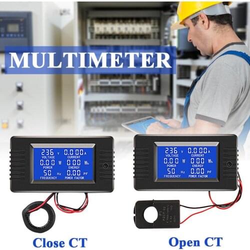 PZEM-022 AC Digital Display Multimeter Power Monitor Voltmeter Ammeter Wattmeter Frequency Meter Factor Meter