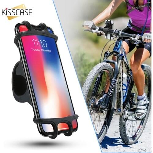 KISSCASE Bicycle Phone Holder For Smartphone Bike Motorcycle Handlebar Mount Holder For iPhone Samsung Mobile Phone Stand Holder