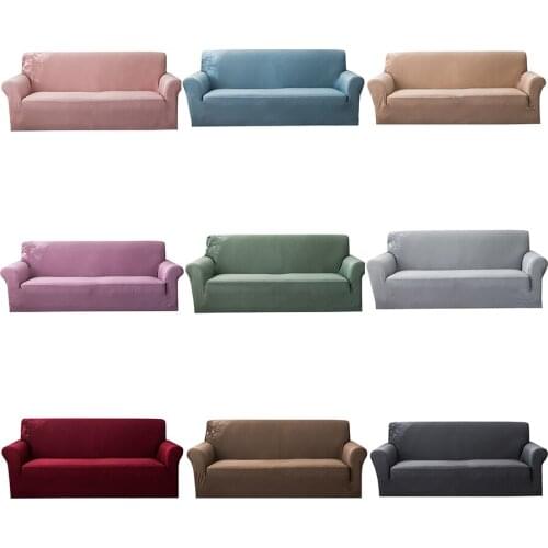 Elastic Jacquard Sofa Cover Solid Stretch Universal Couch Slipcovers All-inclusive Thicked Protectors For Combination Sofa Set