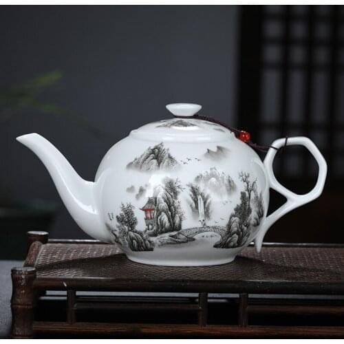 Jingdezhen Porcelain Infuser Cute Small Teapot with Infuser Container Travel Teapot Kung Fu Set Wasserkocher Household Eg50ch