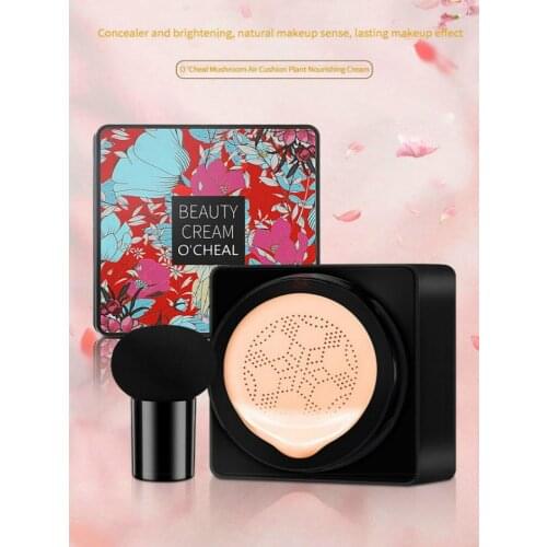 Perfect Effect Mushroom Air Cushion Concealer BB Cream Moisturizing Foundation Base Tone Waterproof Face Makeup Cosmetics
