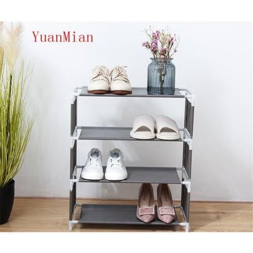 New fabric assembly with stand foot shoe rack family dormitory dustproof shoe rack simple multi-layer storage shelf small shoe r