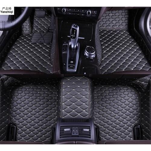 Upgrade leather car floor mats for Suzuki NEW SX4 S-Cross Crossover 2014-2018 Custom foot Pads automobile carpet car covers
