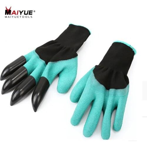 MAIYUE Garden Gloves with Claws for Digging Non-slip Hand Protection Outdoor Gadgets Waterproof Work Glove