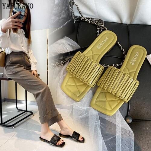 2020 New Summer Women Slippers Brand Design Slip On Slides Outdoor Beach Flat Sandals Casual Flip Flops Beach Shoes