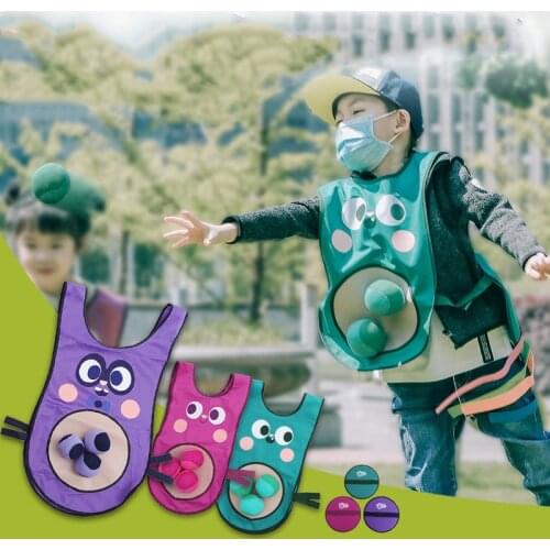 Kids Sports Toy Sticky Ball Throwing Toys Props Vest Sticky Jersey Vest Game Vest Waistcoat with for Children Outdoor Game