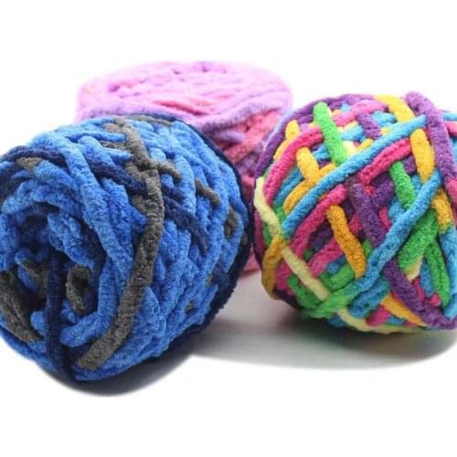 Knit 10 x 100g skeins Cotton HandCraft Colorful Knitting Chunky thick DIY Chunky Crochet velvet chenille Yarn Colours Wool DIY