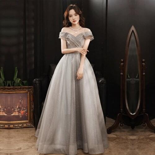 Elegant Off Shoulder A-Line Evening Dress Women Back Bandage Formal Gowns Robe De Soiree Cheongsam 3XL