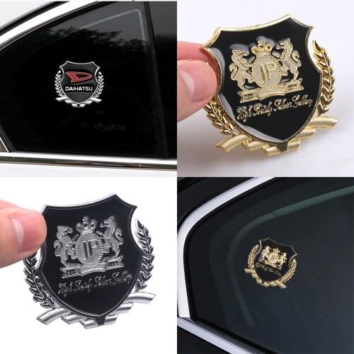 1PC 3D Car Metal Cap Sticker JP Badge Decal For Audi BMW Suzuki mini Laguna Dacia Koleos Subaru Fluence Sandero Symbol Espace