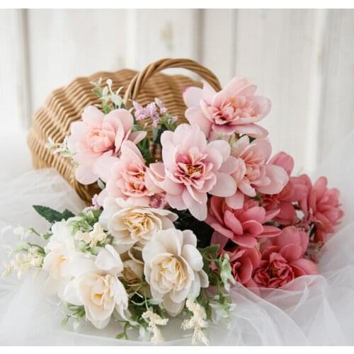 1pc Freesia Artificial Silk Flower Flower Simulation Orchid Fake Flower Bouquet Wedding Home Decoration