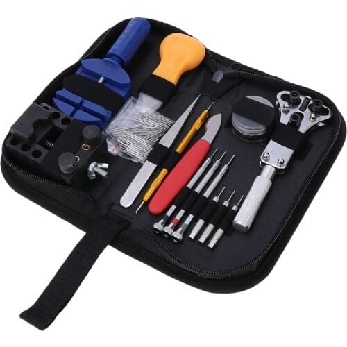 144PCS Watch Band Link Pin Tool Set,Watch Back Removal, Head Hammer,Tweezers