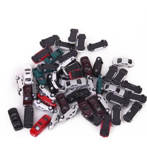 50 Pack 1:150 Plastic Model Cars for Building Landscape Diorama Accessories