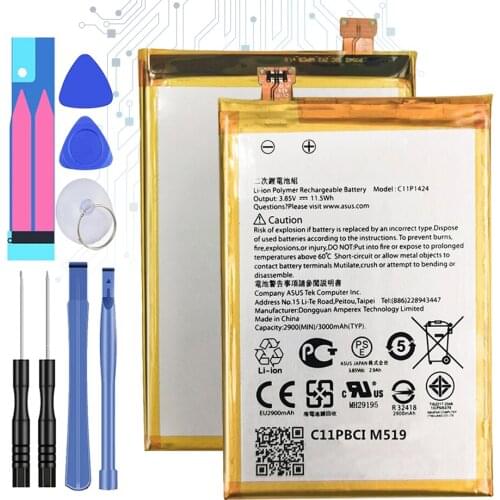 3000mAh C11P1424 Battery for ASUS ZenFone 2 ZE550ML ZE551ML Z00AD Z00ADB Z00A Z008D ZE 550ML 551ML Phone Battery with Free Tools