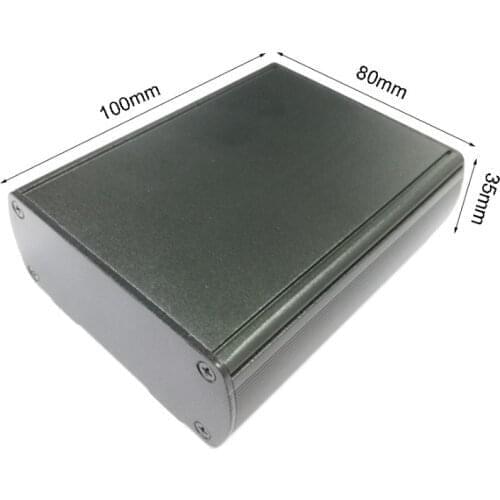 2PCS Aluminum project box enclosure electrical PCB box 80X35X100mm DIY electronics enclosure NEW wholesale
