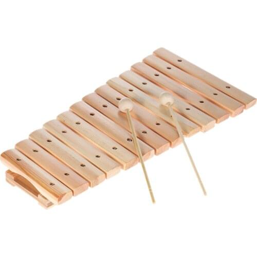 Ammoon Musical Xylophone Piano Wooden Instrument for Children Kids Baby Music Early Educational Toys with 2 Mallets