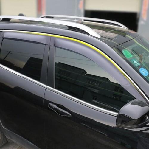 Brand New For Jeep Compass High Quality ABS Chrome Car Sun Rain Shield Stickers Covers Car-Styling Awnings Shelters