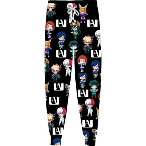 Sweatpants Anime Cosplay My Hero Academia Unisex Realistic 3D Print Casual Long Trousers Mens Streetwear 4XL Athletic Pants