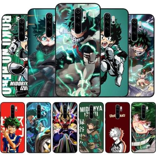 My Hero Boku No Hero Academia Black Phone Case For Mi10 Mi9T MiA2 MiA3 Mi11 Pro Lite Ultra Redmi Note 6 7 8 8T 9 9S 9ProMax