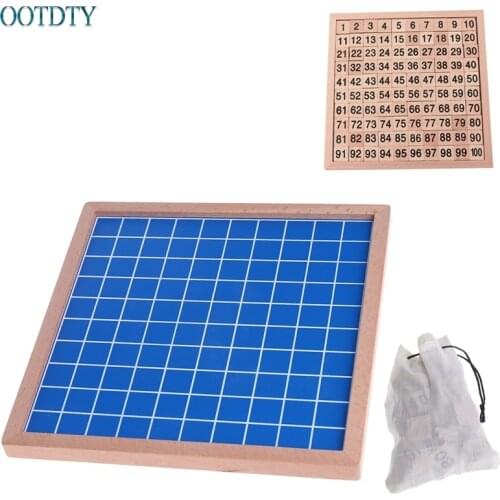 1 Set Wooden Montessori Hundred Board Math 1 to 100 Consecutive Numbers Counting Toy #330