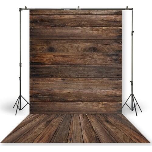 HUAYI Photography Backdrop Newborns Baby Birthday Studio Photo Background Vintage Brown Wood Planks Floor Photo Backdrop XT-7051
