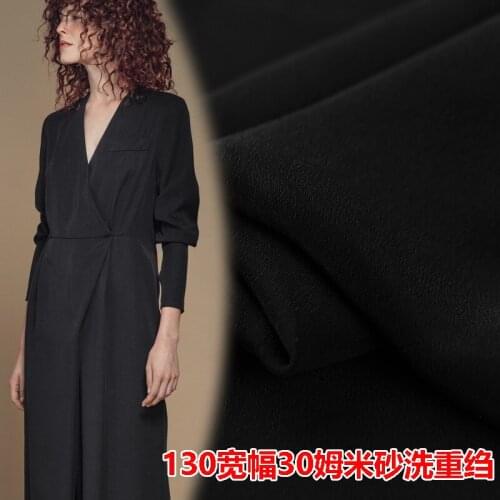 Custom Wide 30 at M Sand Wash Silk zhong zhou Fabric Black Heavy Silk Sand Cloth Silk zhong zhou Fabric