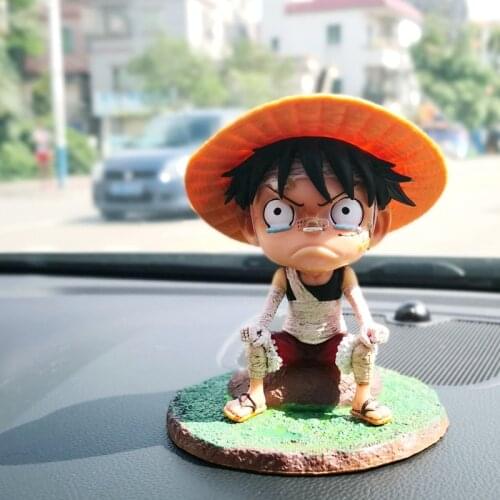 Creative Bandage Luffy Cartoon Car Ornaments Doll Car Interior Decoration Araba Aksesuar Car Accessories Coche