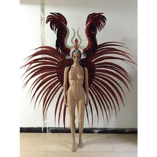 Latin dance Samba accessories Fashion exquisite headdress feathers Delicate dance shows accessories Victoria catwalk