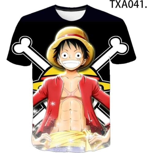 Summer 3D T shirt Anime One Piece Men Women Children Casual Fashion Streetwear Boy Girl Kids Short Sleeve Printed T-shirt Tops
