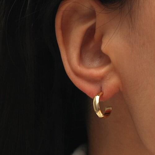 MANGOSKY 925 Silver Simple Style Earrings 925 Silver Auricular Needle 1 Pair For Women