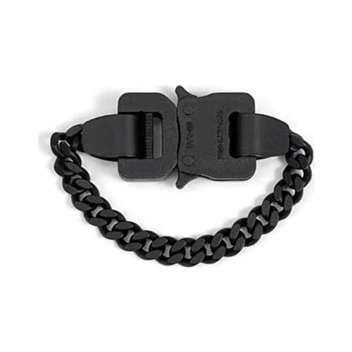 Statement Jewelry ALYX Black Soul Bracelet Bnagle Plastic Buttons Hip Hop High Performance Design Party Christmas Teens Gifts