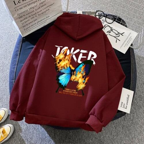 Baggy Hoodies Women Butterfly Pullover E Girl Graphic Sweatshirt Hoodie Women Cotton Hip Hop Streetwear Unisex Harajuku Clothes