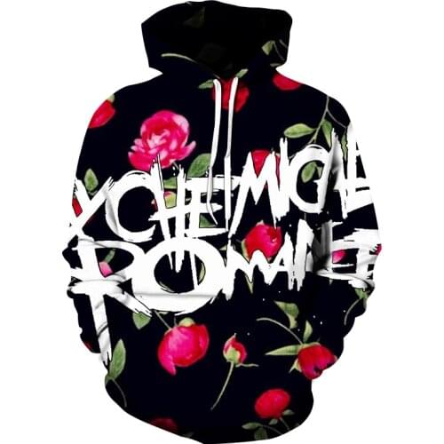 New 3D hoodie English rose print hoodie Four Seasons Mens Casual Fashion Hoodie Harajuku hip-hop shirt Oversized hoodie coat