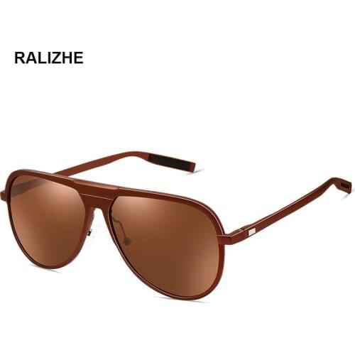 RALIZHE Brand Aluminum Magnesium Male Aviation Sunglasses Men Black Polarized Designer Sun Glasses Women Trending Styles UV400