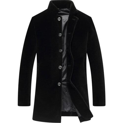 Real Fur Coat Men Sheep Shearing 100% Wool Jacket Plus Size Autumn Winter Leather Jacket Men Jaqueta De Couro 25-18005 YY501