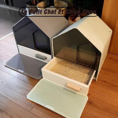 NEW Fully Enclosed Cat Litter Box Drawer Type Cats Toilet Deodorizing Kitten Bedpans Anti-splash for cat under 10kg Pet Supplies