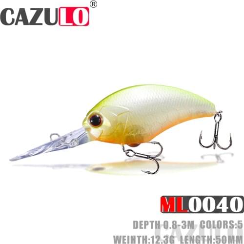 Floating Fishing Accessories Lures Crankbait Weights 12.3g 50mm 0.8-3m Isca Artificial Bait Wobblers Angeln For Blackfish Leurre
