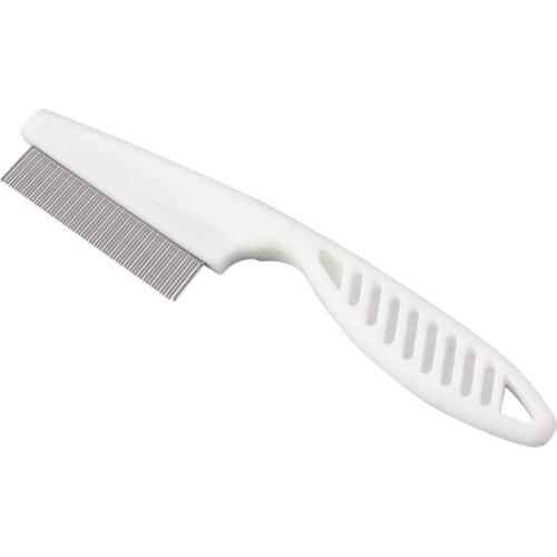 1pcs Pet Dog Hair Flea Comb Stainless Pin Dog Cat Grooming Brush Comb for Head Lice Detection Clean Tool Hot Drop Shipping