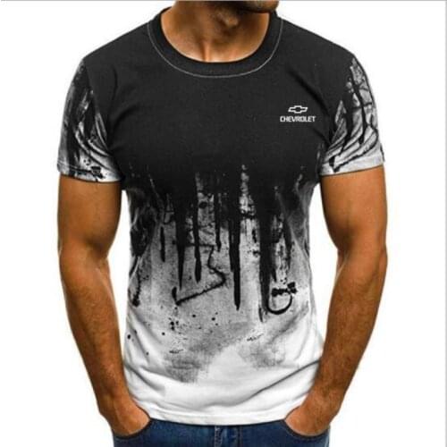 Chevrolet 3DT shirt mens high-quality car logo mens womens short-sleeved O-neck summer casual tops thin oversized T-shirt