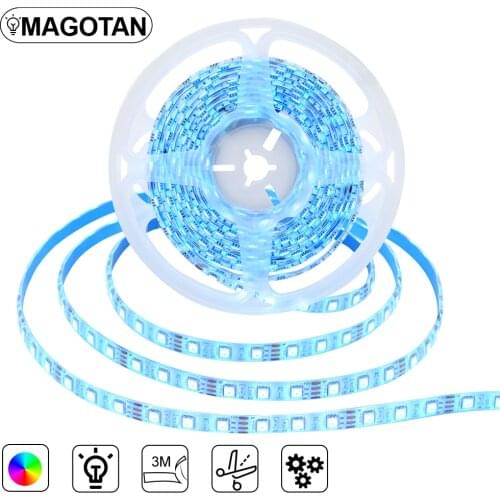 Led Strip Lights RGB 5050 DC12V Waterproof Led Lights Flexible Tape 5M 10M Led Ribbon Lamp Led Strip Decoration for Wall Bedroom