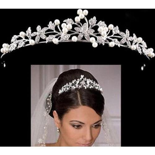 Rhinestone Pearl Bridal Crown Headband Headdress, Wedding Crown, Ladies Hair Accessories, Hair Accessories