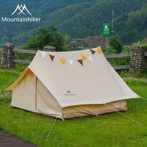 Outdoor Cotton Hut Tent Two-door Big Space Rainproof Camping Tent Portable Travel Family Tent