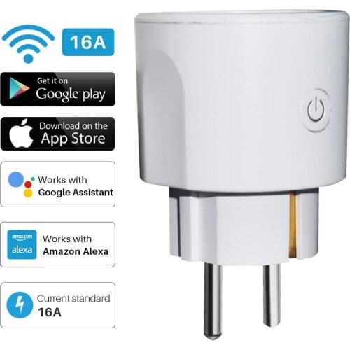 Smart Plug WiFi Socket EU 16A Timing APP Remote Control Via iOS Android Phone Works With Alexa Google Assistant Voice Control