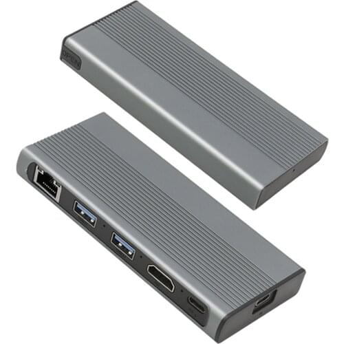 1000M LAN 10Gbps USB C HUB Type C 3.1 to M.2 NVME NGFF HD 4K 30Hz USB Expander Computer Accessories for MACBook