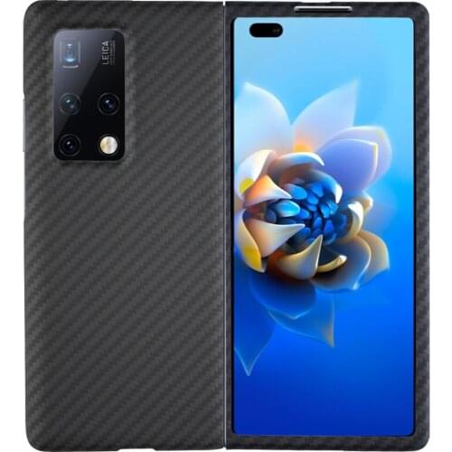Pure Carbon Fiber Lens Protection For Huawei Mate X2 Ultra Thin Real Carbon Fiber Hard Shockproof Cover Anti-Fall Phone Cases