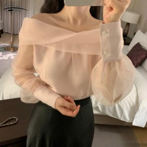 Casual White Polka Dot Chiffon Blouse Women Korean Style Women Tops and Blouse Fashion Short Sleeve O-neck Blouse blusas 4942 50